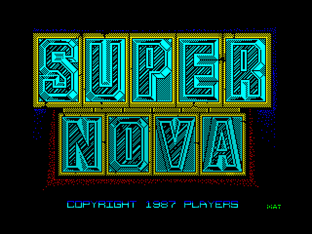 Supernova title screen for ZX Spectrum